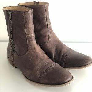 men’s frye leather boots